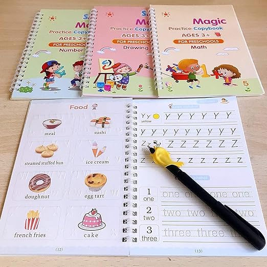 Sank Magic Practice Copybook, (4 Book+10 Refill+1 Pen+1 Grip)